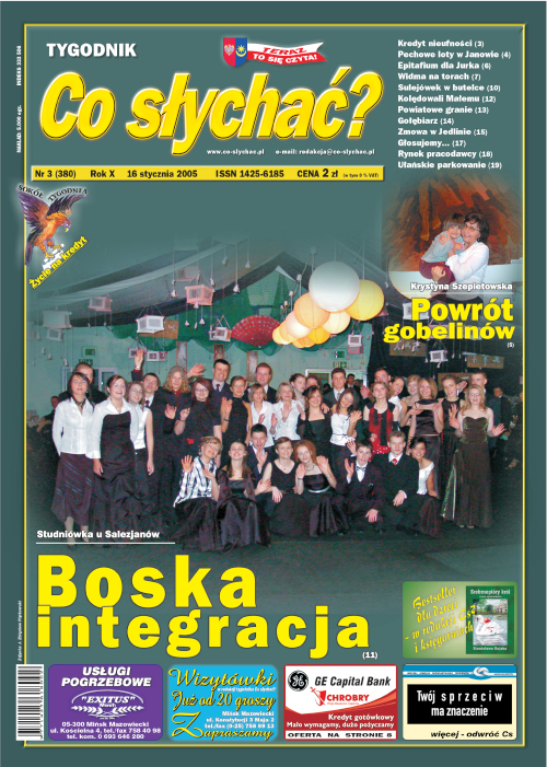 Okładka gazety Co słychać? - nr 3 (380) 2005